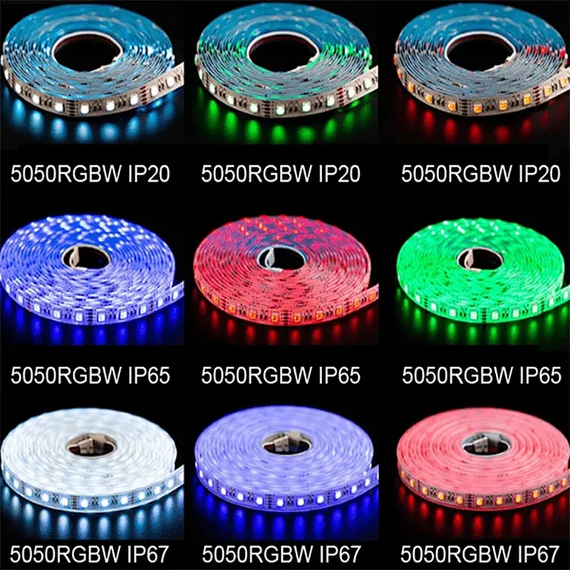 Custom Waterproof IP20 IP65 IP67 Smart RGBW LED Strip Lights